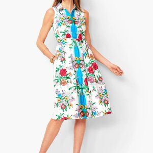 Talbots Plus Blossoms Sateen Shirtdress in Size 20w